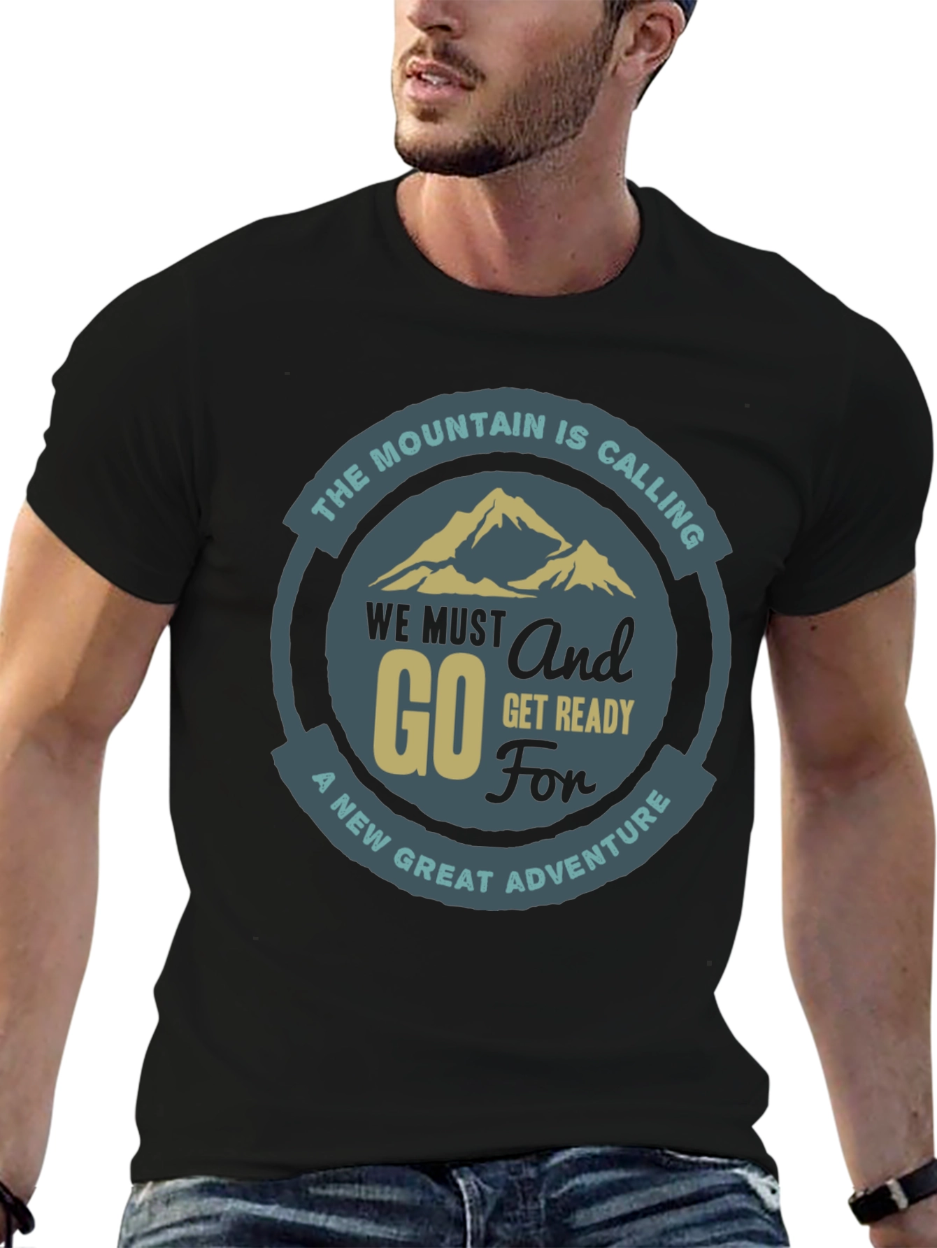 Mountain Adventure Graphic Tee - Black