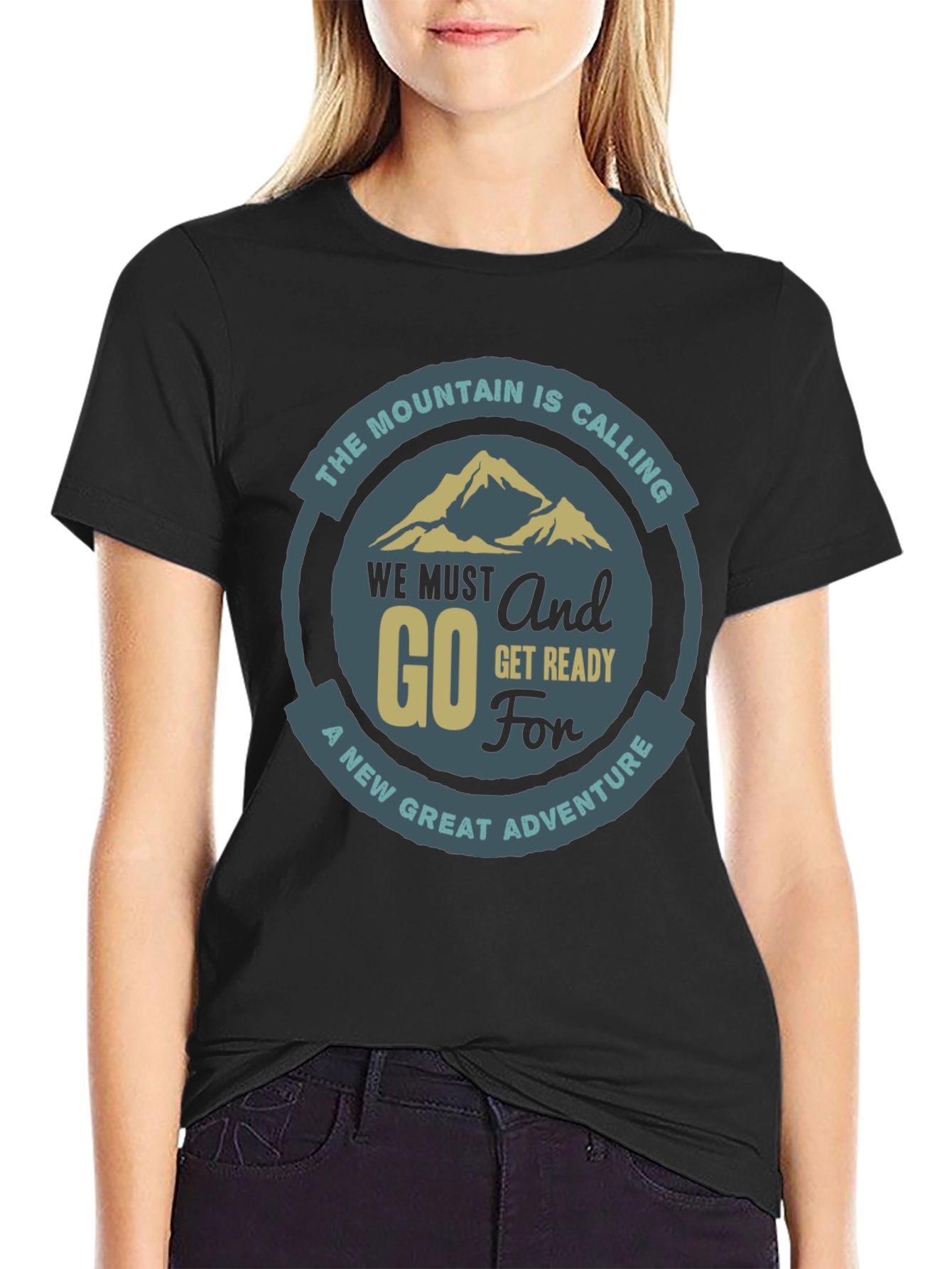 Mountain Adventure Graphic Tee - Black