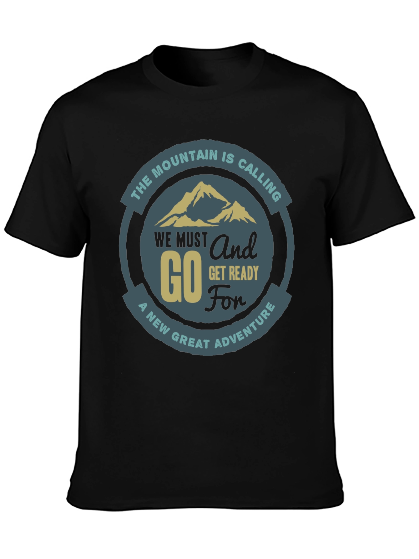 Mountain Adventure Graphic Tee - Black