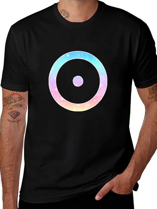 Galaxy Circle Graphic Black T-Shirt