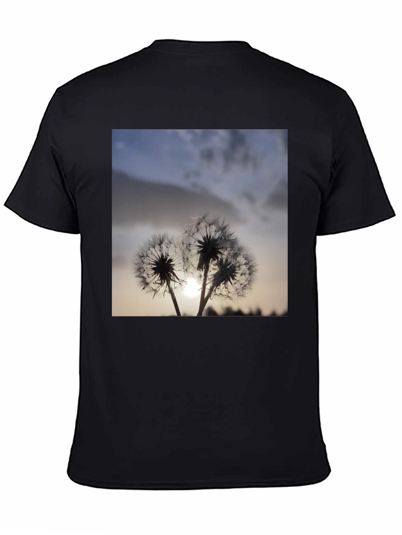 Dandelion Silhouette T-Shirt - Stylish Black Tee