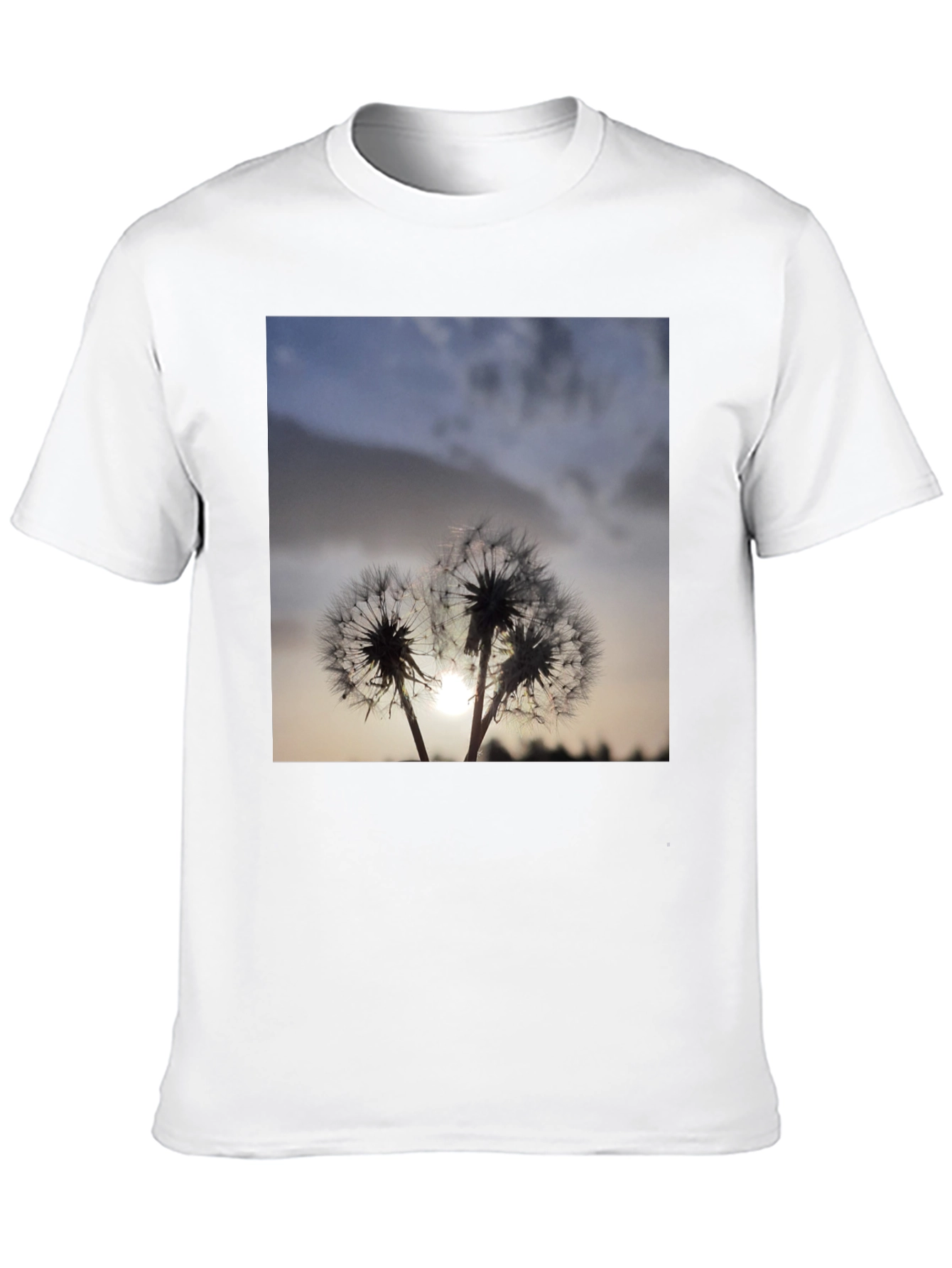 Dandelion Silhouette T-Shirt - Stylish Black Tee