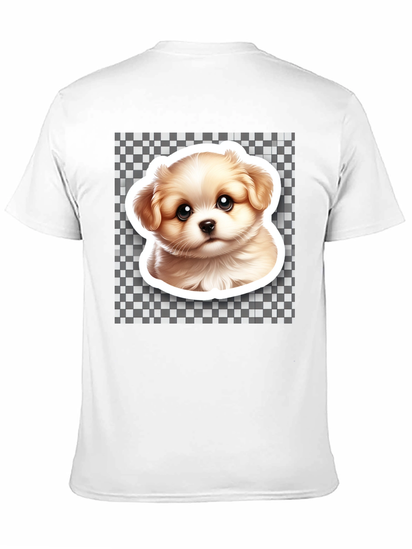 Cute Puppy Graphic Black T-Shirt