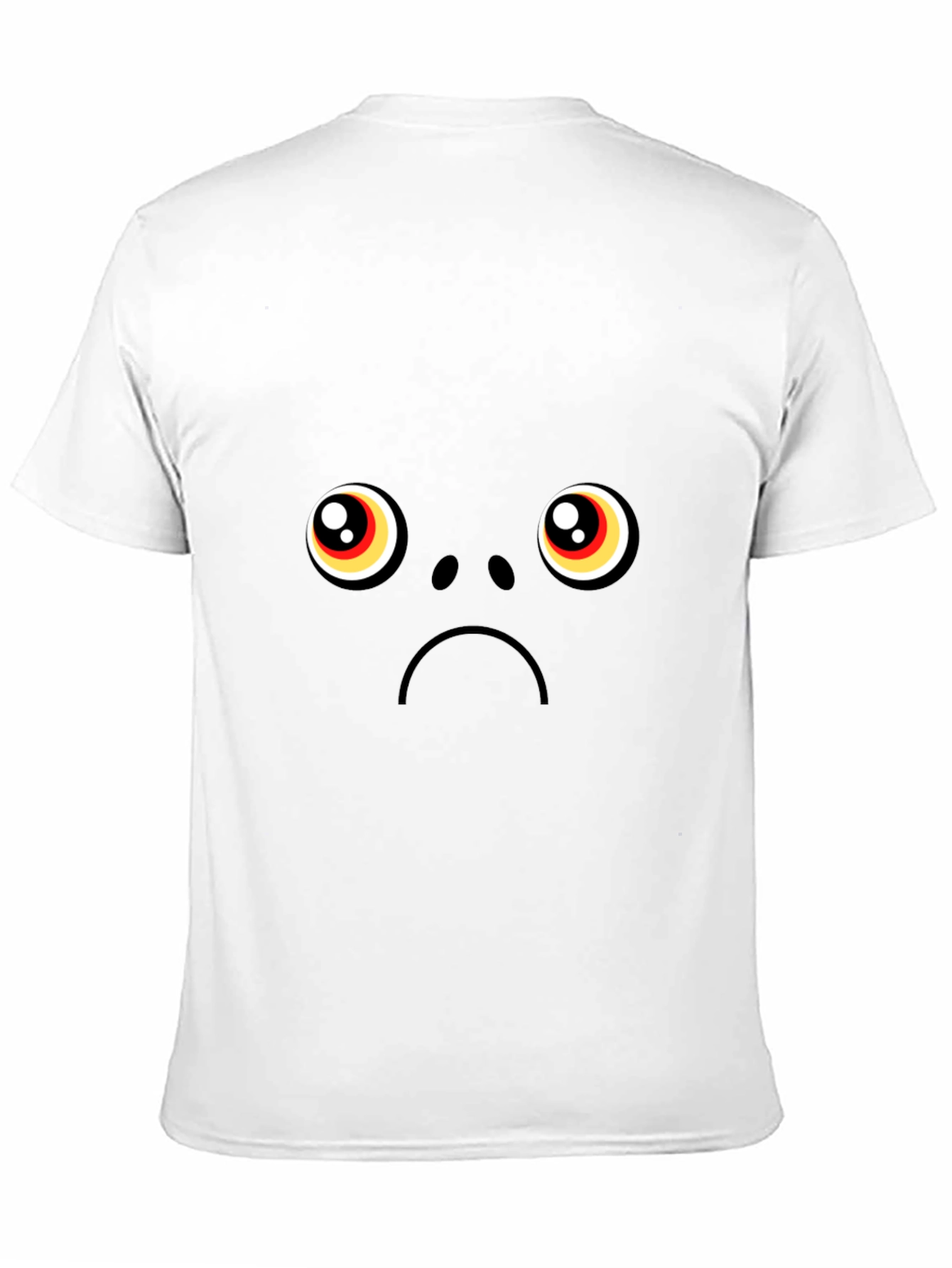 Sad Pug Face Black T-Shirt - Express Your Mood