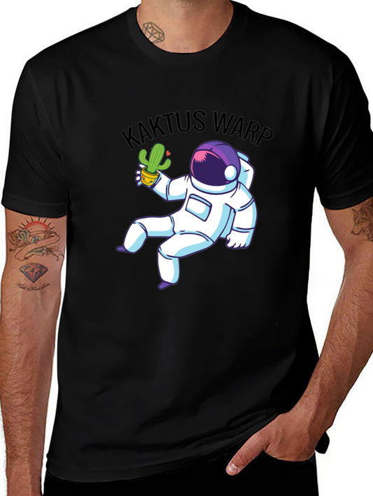 Kaktus Warp T-Shirt - Astronaut Graphic Tee