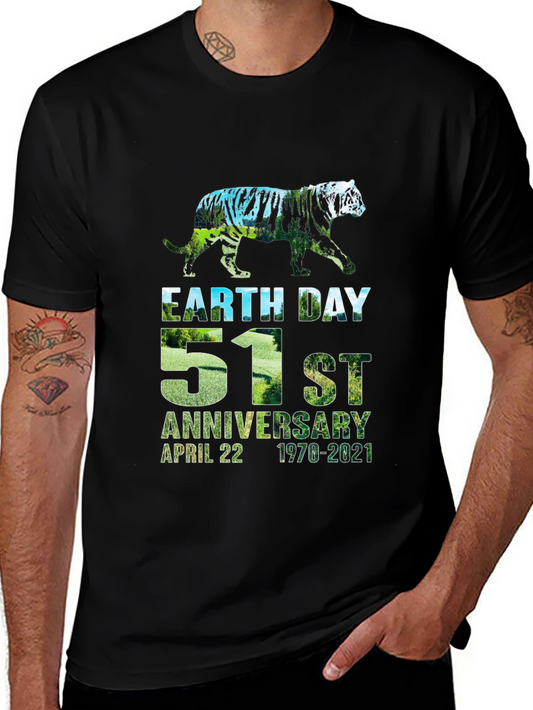 Earth Day 51st Anniversary Tiger Graphic Tee