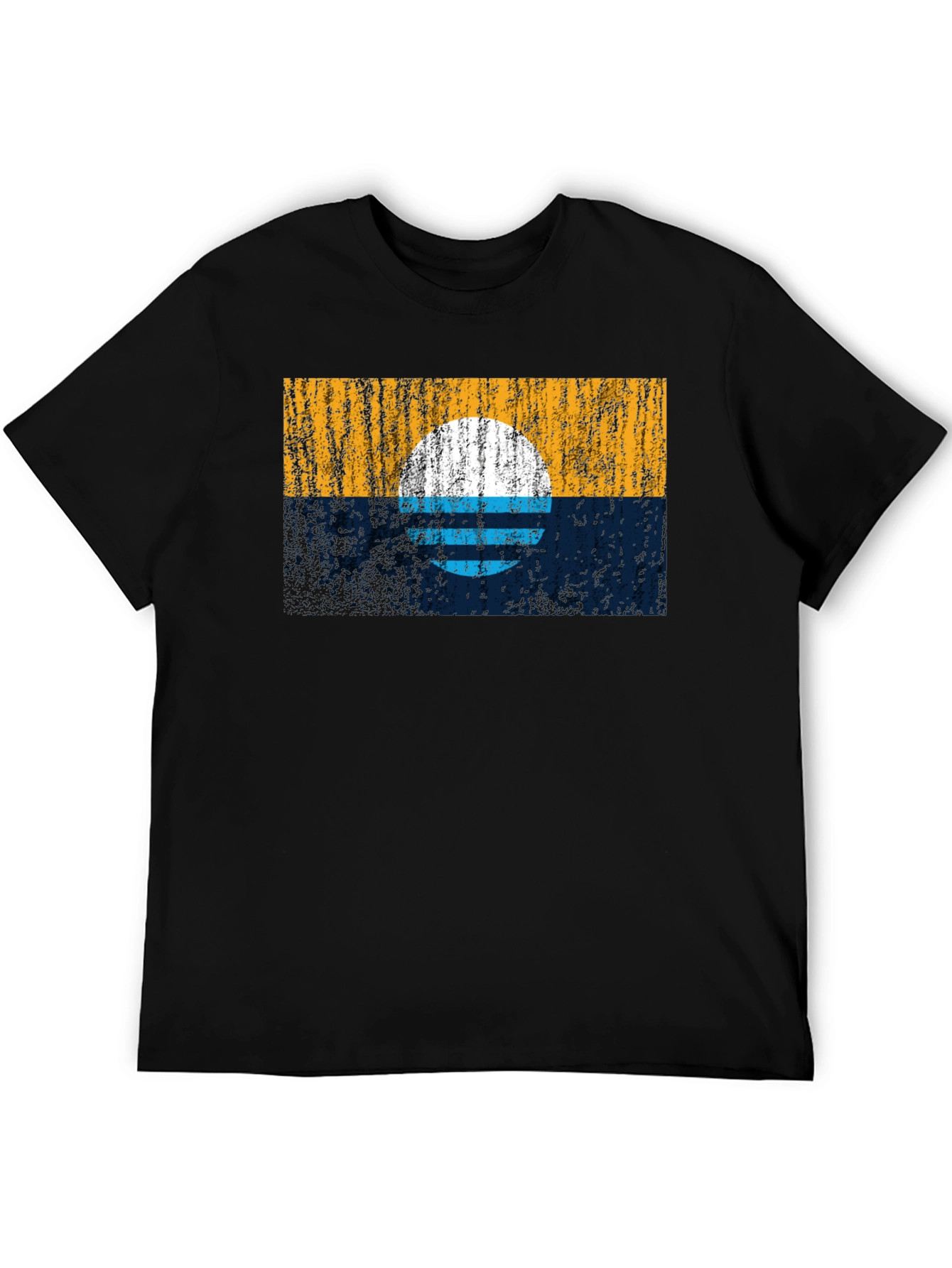 Sunset Graphic Tee - Retro Style Black T-Shirt