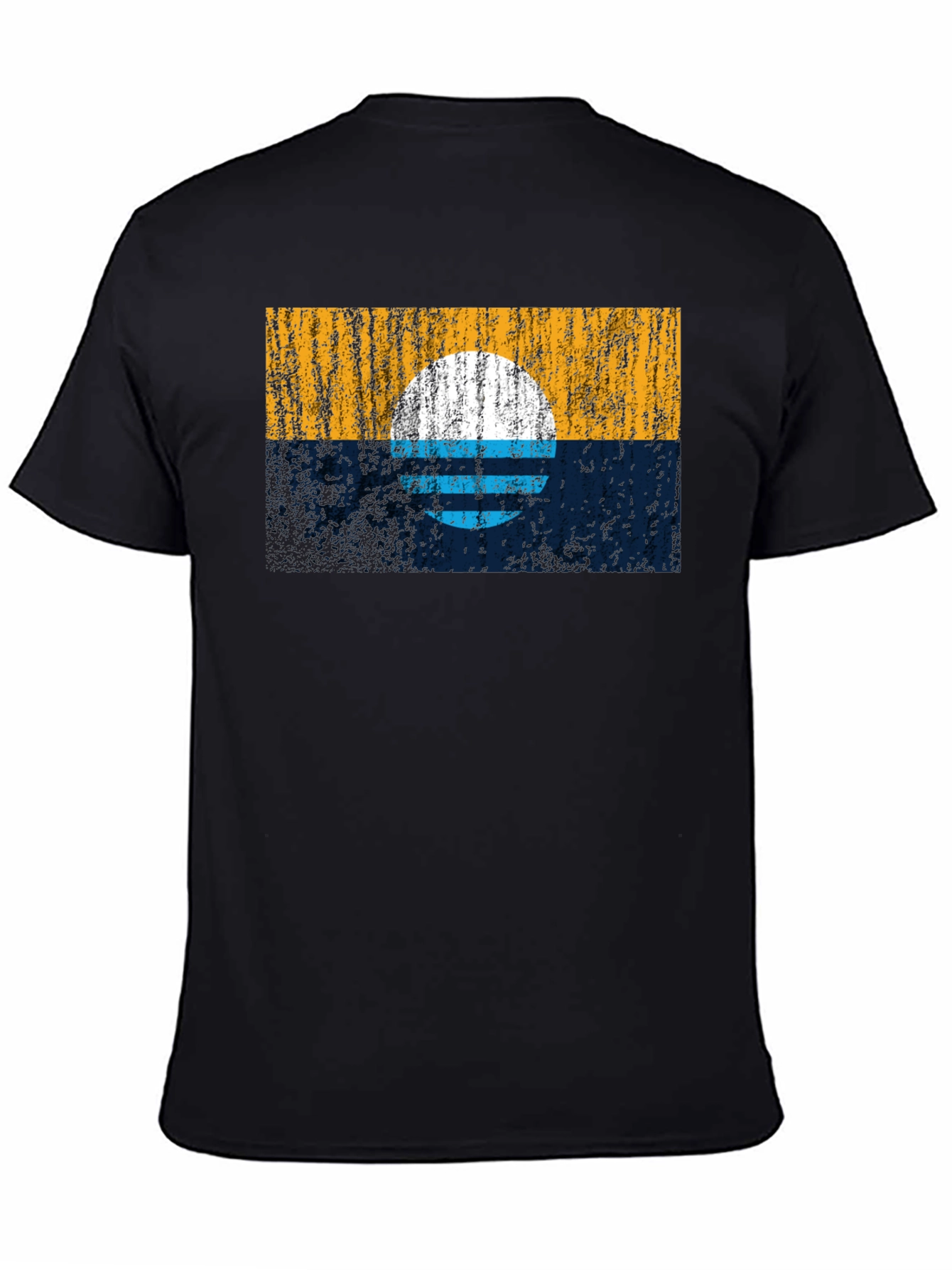 Sunset Graphic Tee - Retro Style Black T-Shirt
