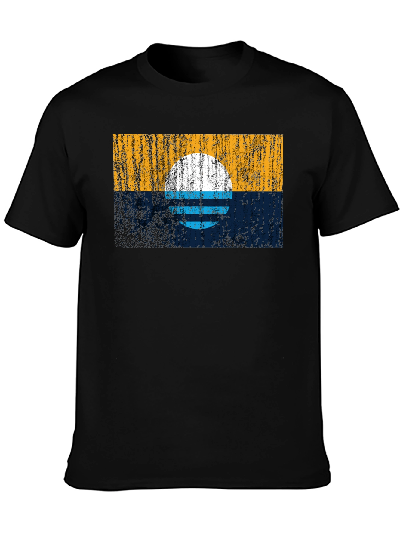 Sunset Graphic Tee - Retro Style Black T-Shirt