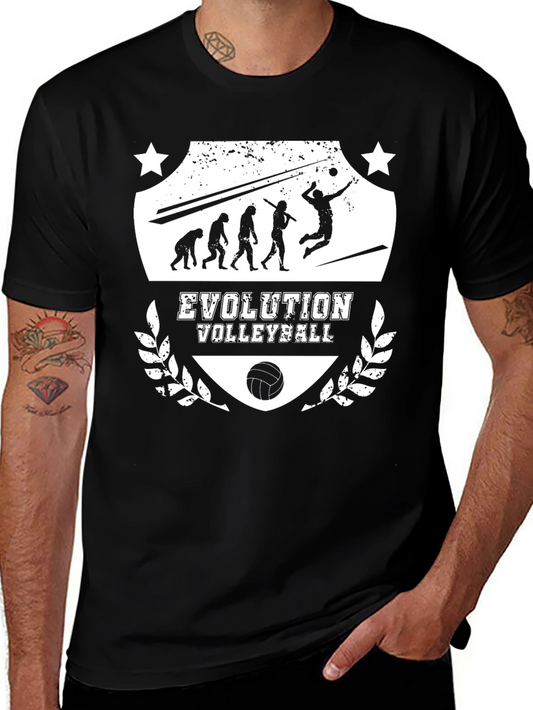 Evolution Volleyball Black Graphic T-Shirt