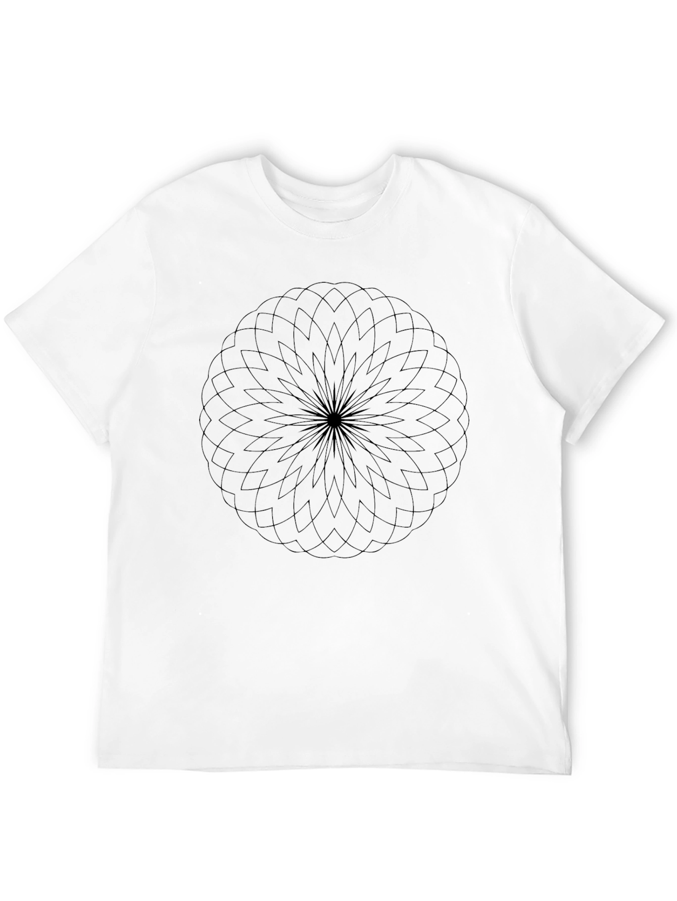Geometric Mandala Black T-Shirt - Modern Style