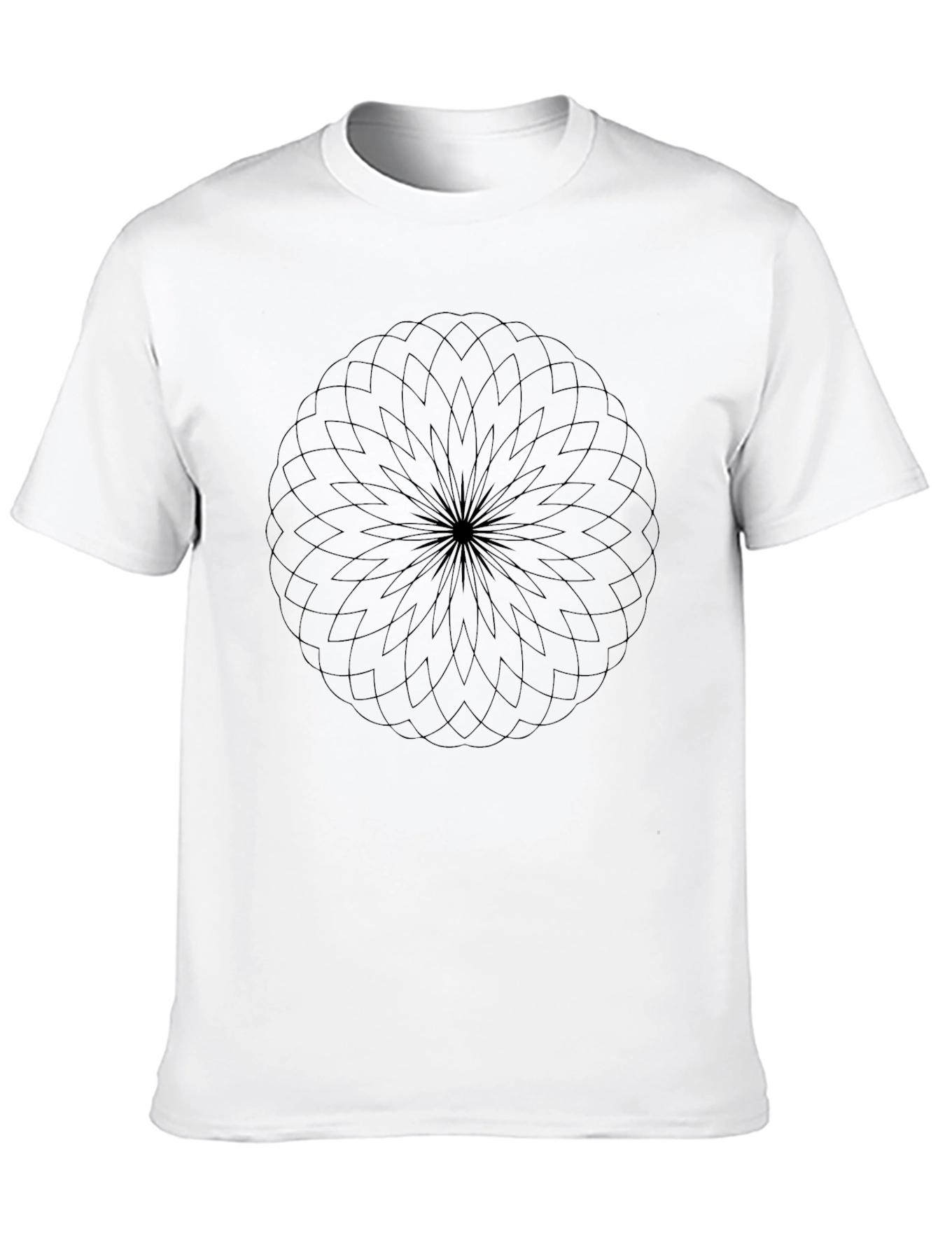 Geometric Mandala Black T-Shirt - Modern Style