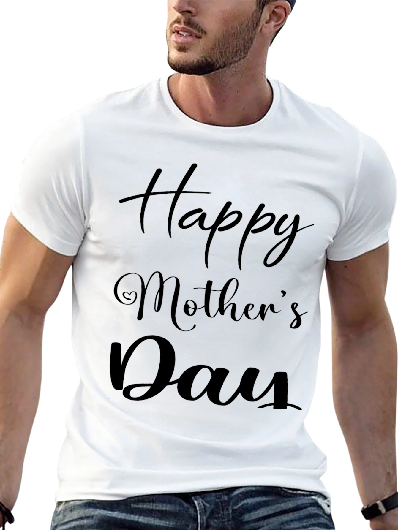 Happy Mothers Day T-Shirt - Black