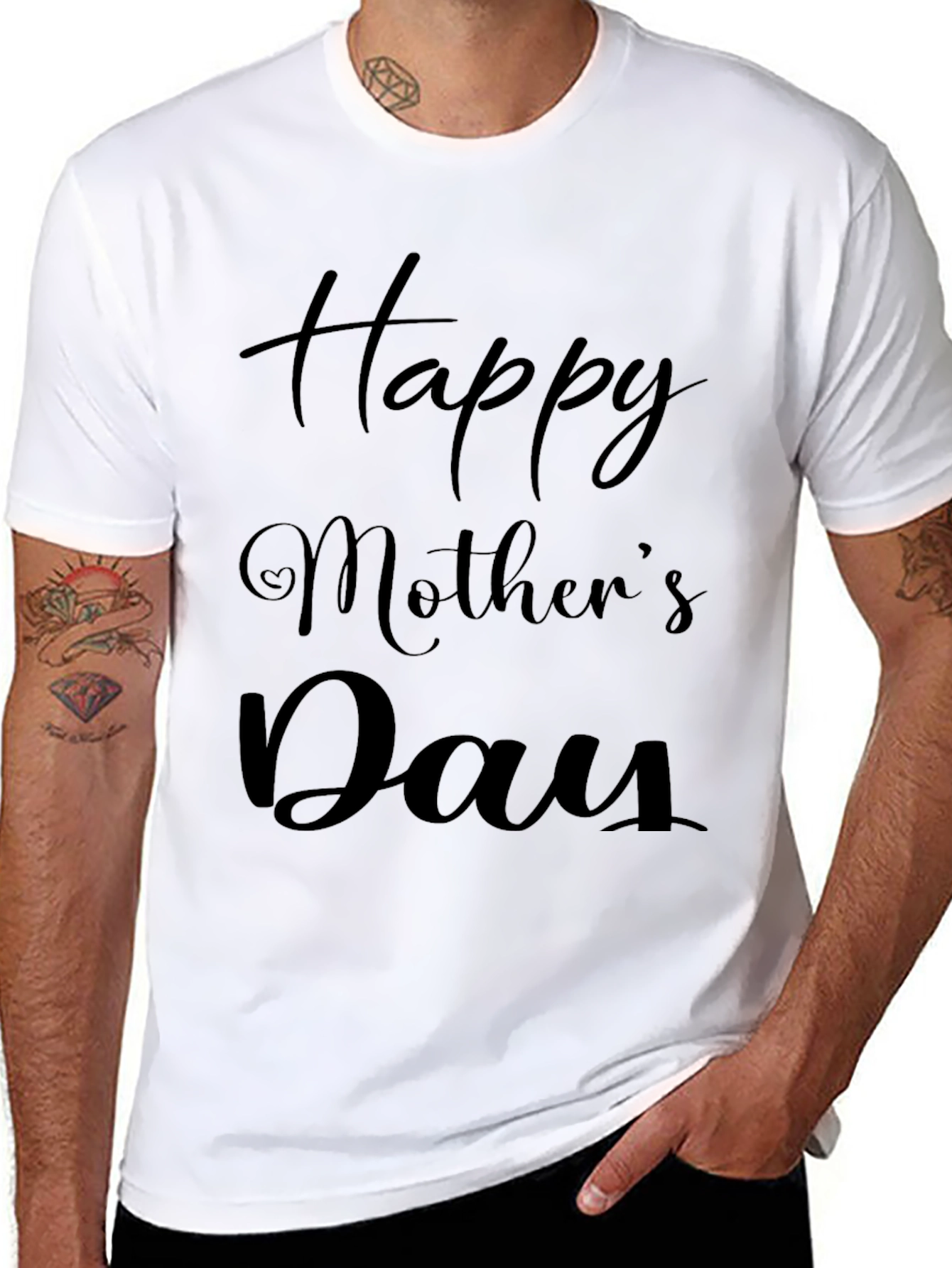 Happy Mothers Day T-Shirt - Black