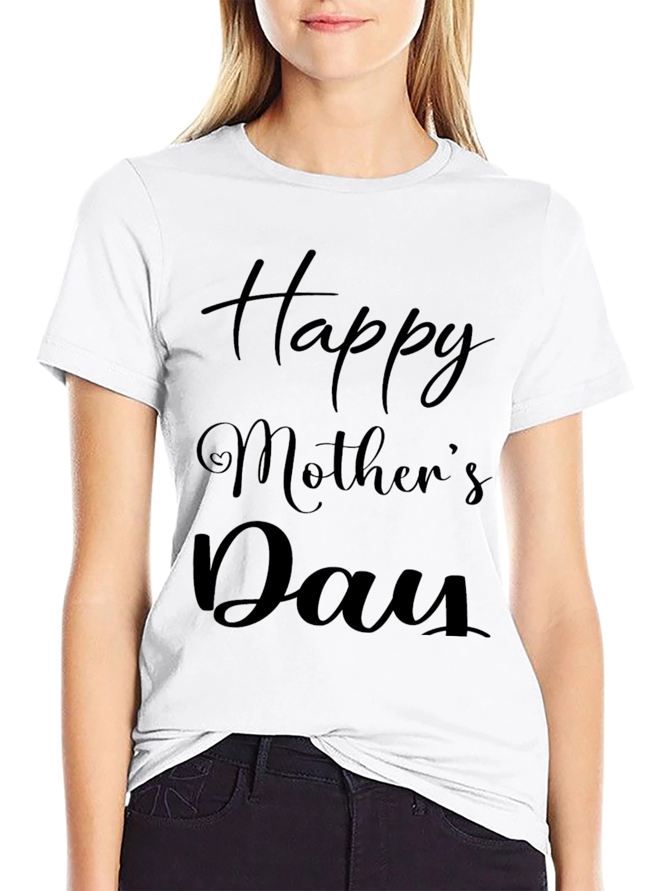 Happy Mothers Day T-Shirt - Black