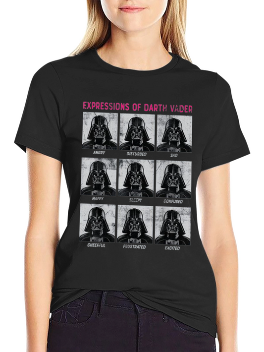Expressions of Darth Vader T-Shirt - Black