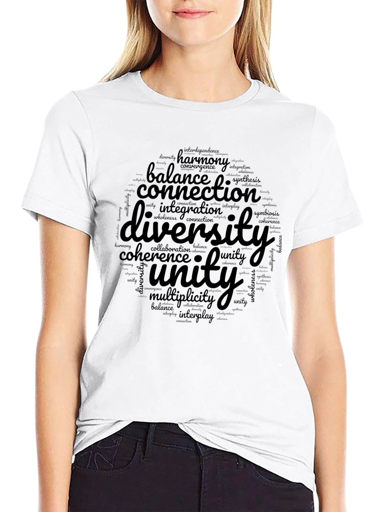 Diversity & Unity Word Art Graphic Tee