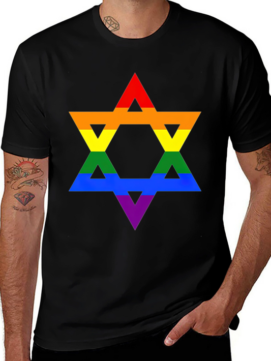 Rainbow Star of David T-Shirt - Prideful Jewish Apparel