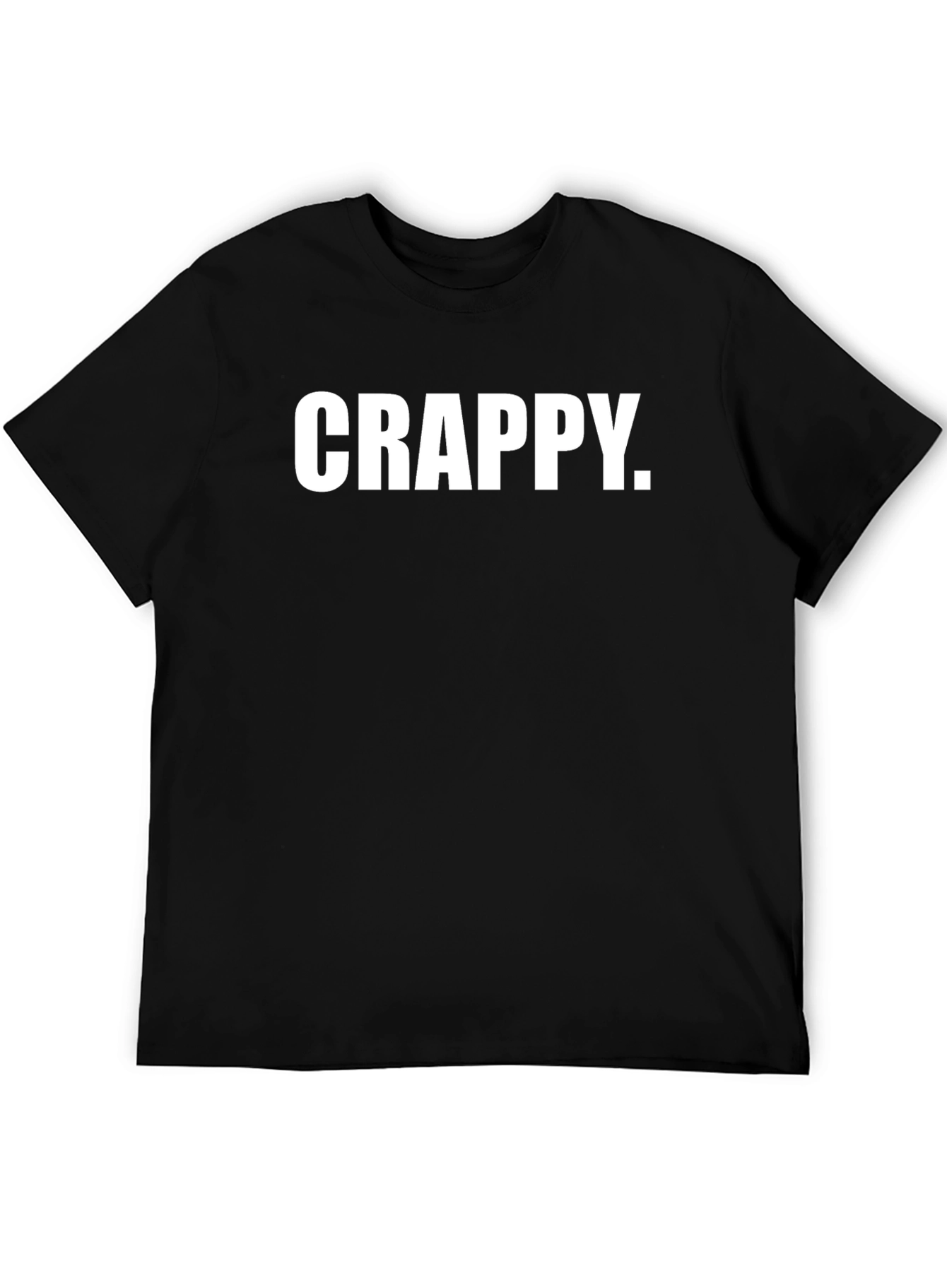 Crappy Graphic Tee - Black Casual T-Shirt