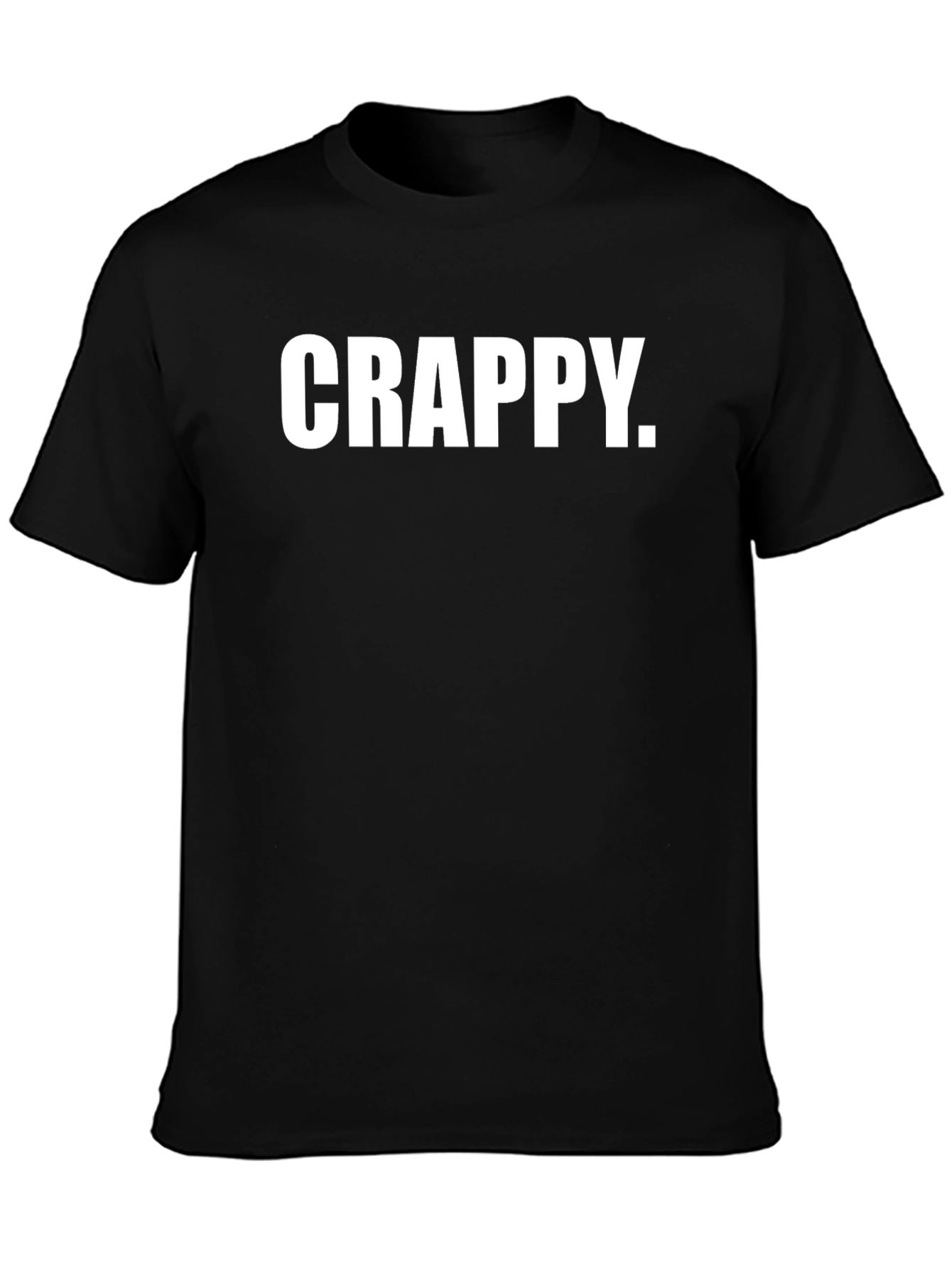 Crappy Graphic Tee - Black Casual T-Shirt