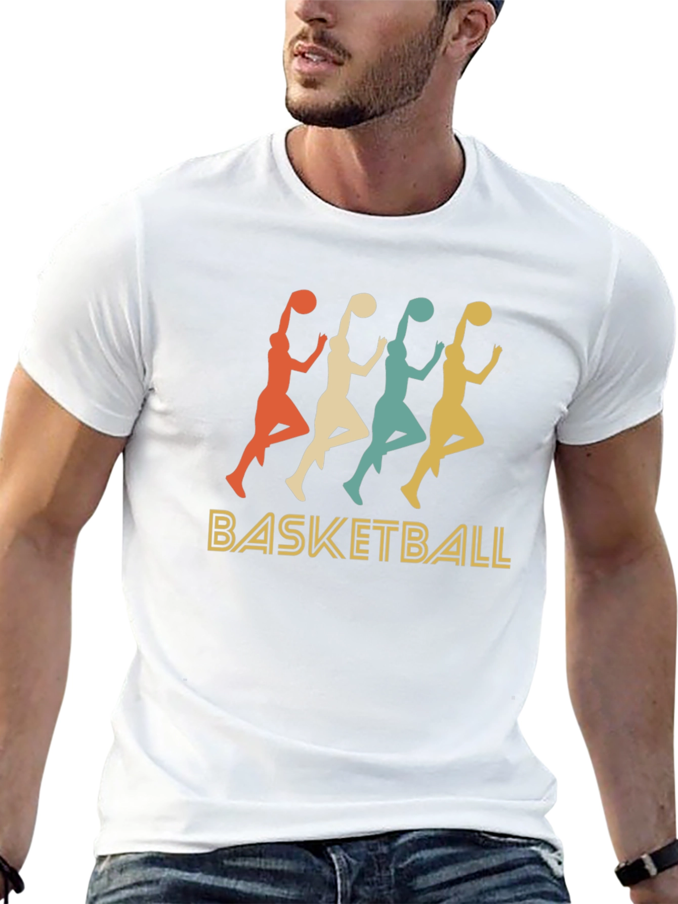 Retro Basketball Graphic T-Shirt