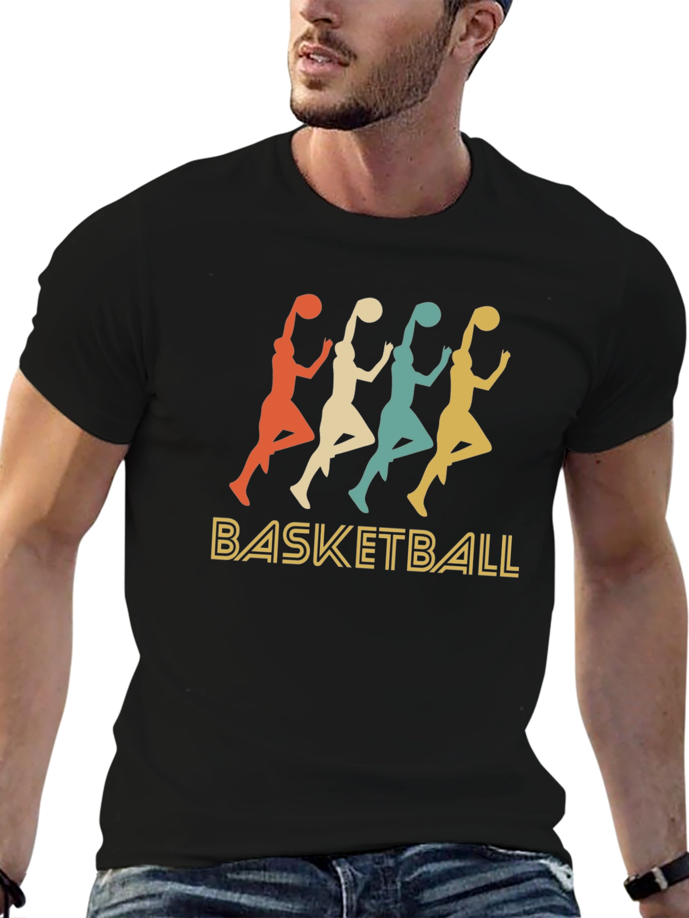 Retro Basketball Graphic T-Shirt