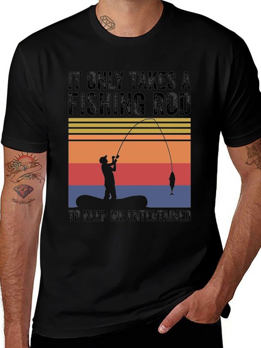Fishing Rods Black T-Shirt