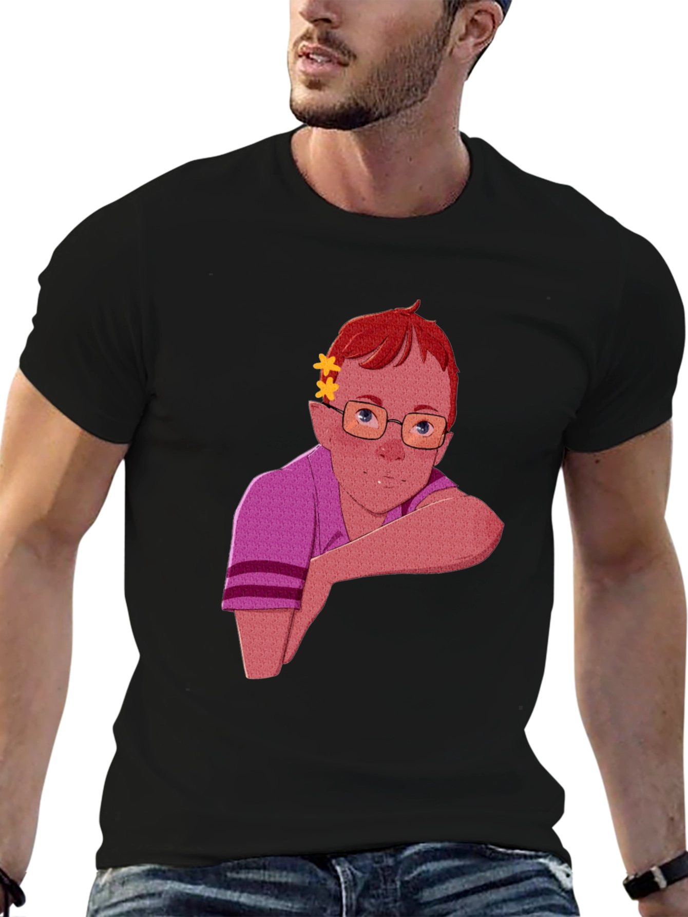 Cartoon Character Graphic T-Shirt - Unisex