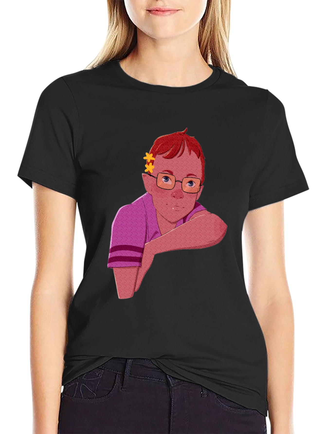 Cartoon Character Graphic T-Shirt - Unisex