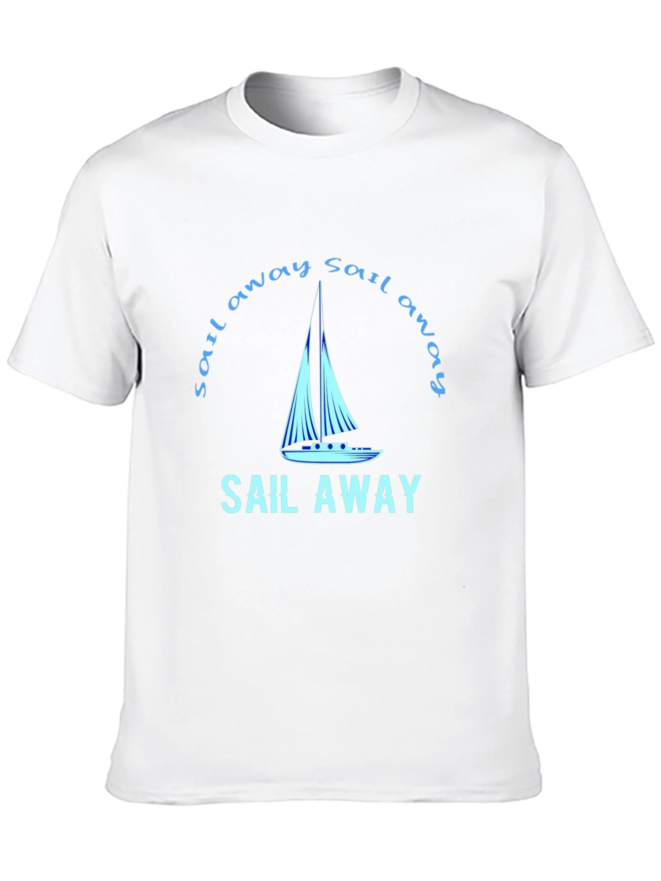 Sail Away Graphic Tee - Black Cotton T-Shirt