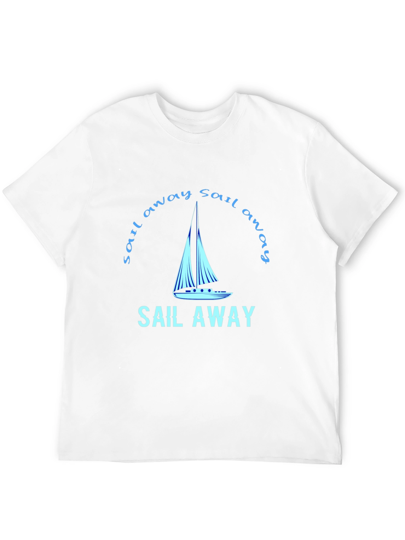 Sail Away Graphic Tee - Black Cotton T-Shirt