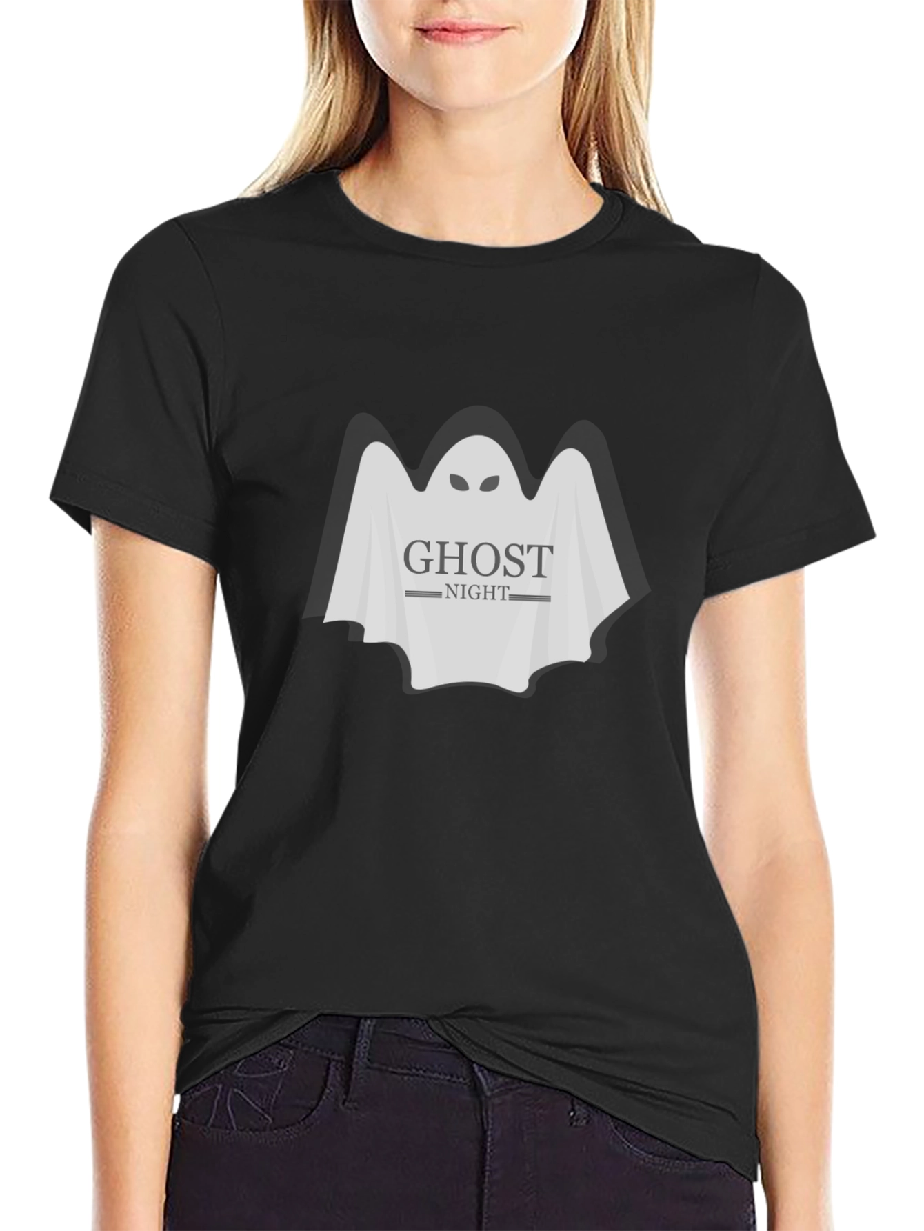 Ghost Night Graphic T-Shirt - Halloween Apparel