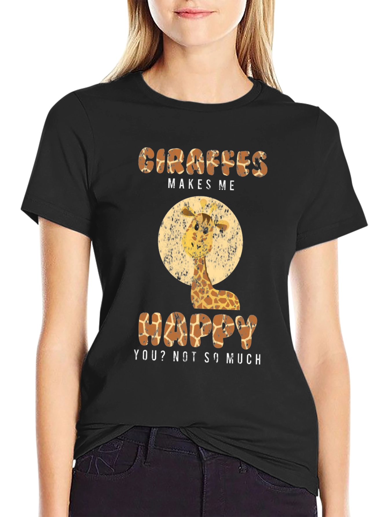 Giraffe Lover T-Shirt - Makes Me Happy