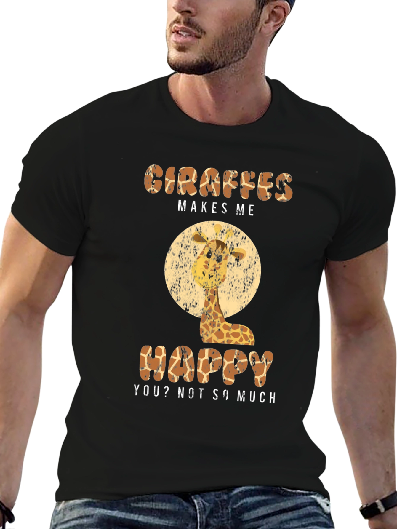 Giraffe Lover T-Shirt - Makes Me Happy
