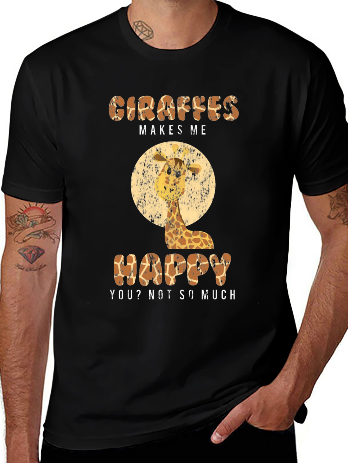 Giraffe Lover T-Shirt - Makes Me Happy