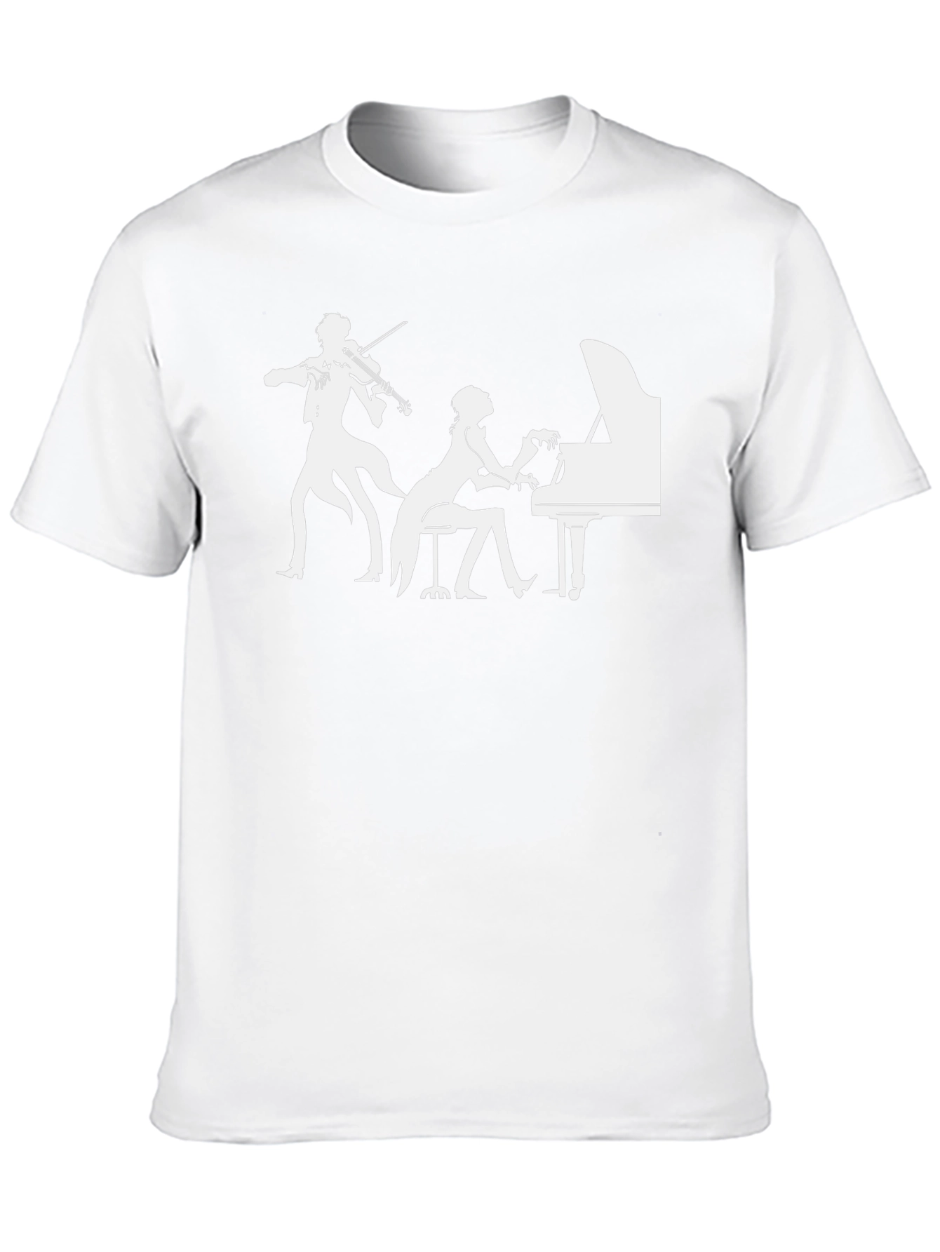 Musical Duet Graphic Tee - Piano & Violin Concert