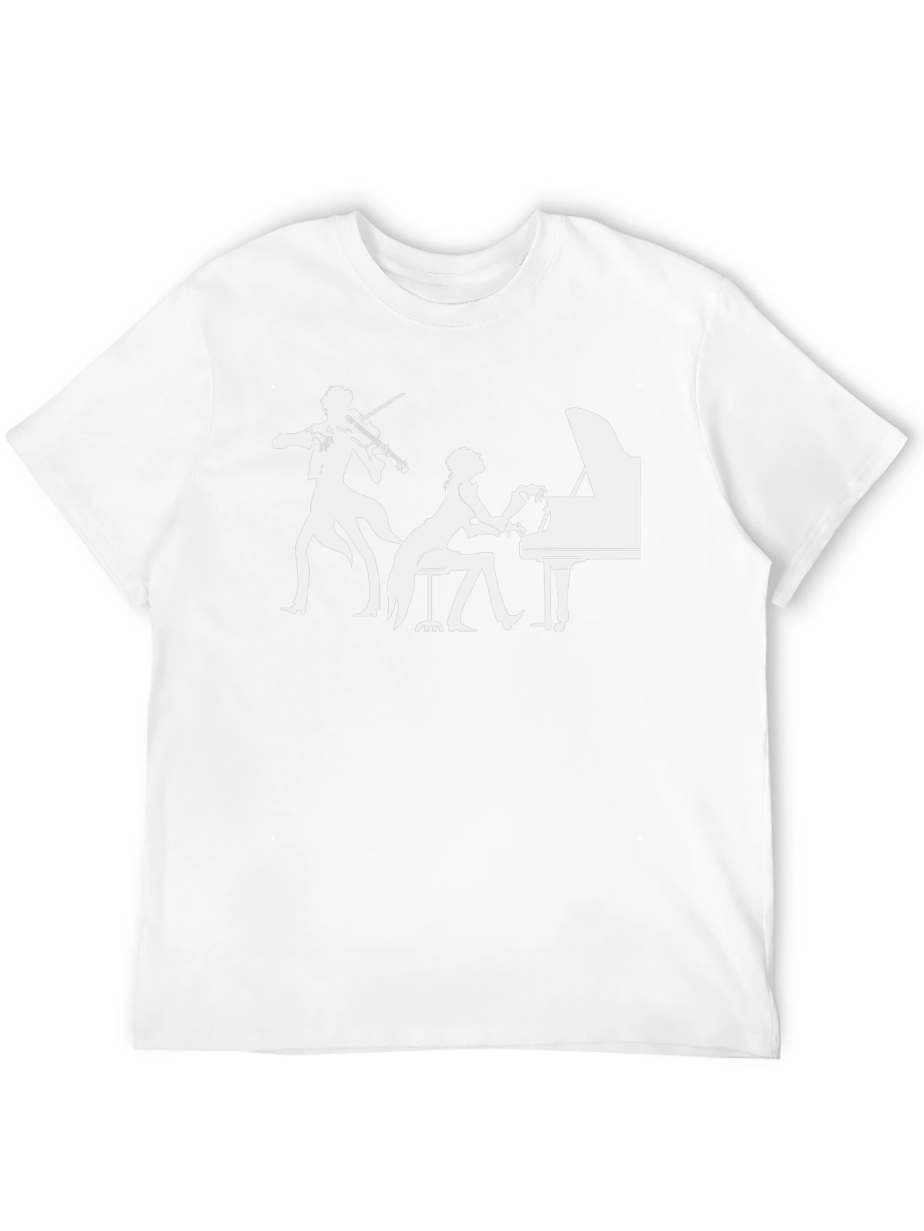 Musical Duet Graphic Tee - Piano & Violin Concert
