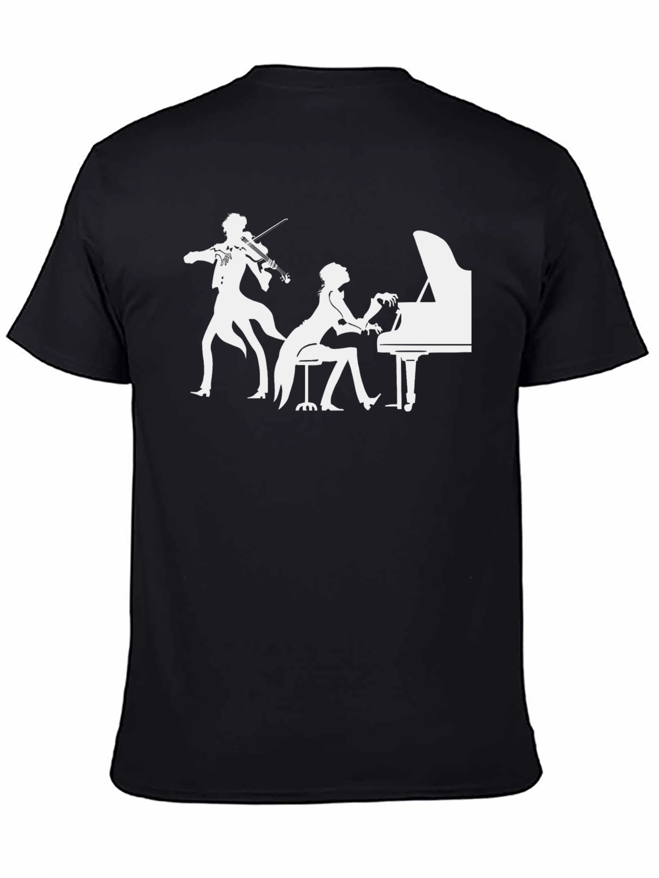 Musical Duet Graphic Tee - Piano & Violin Concert