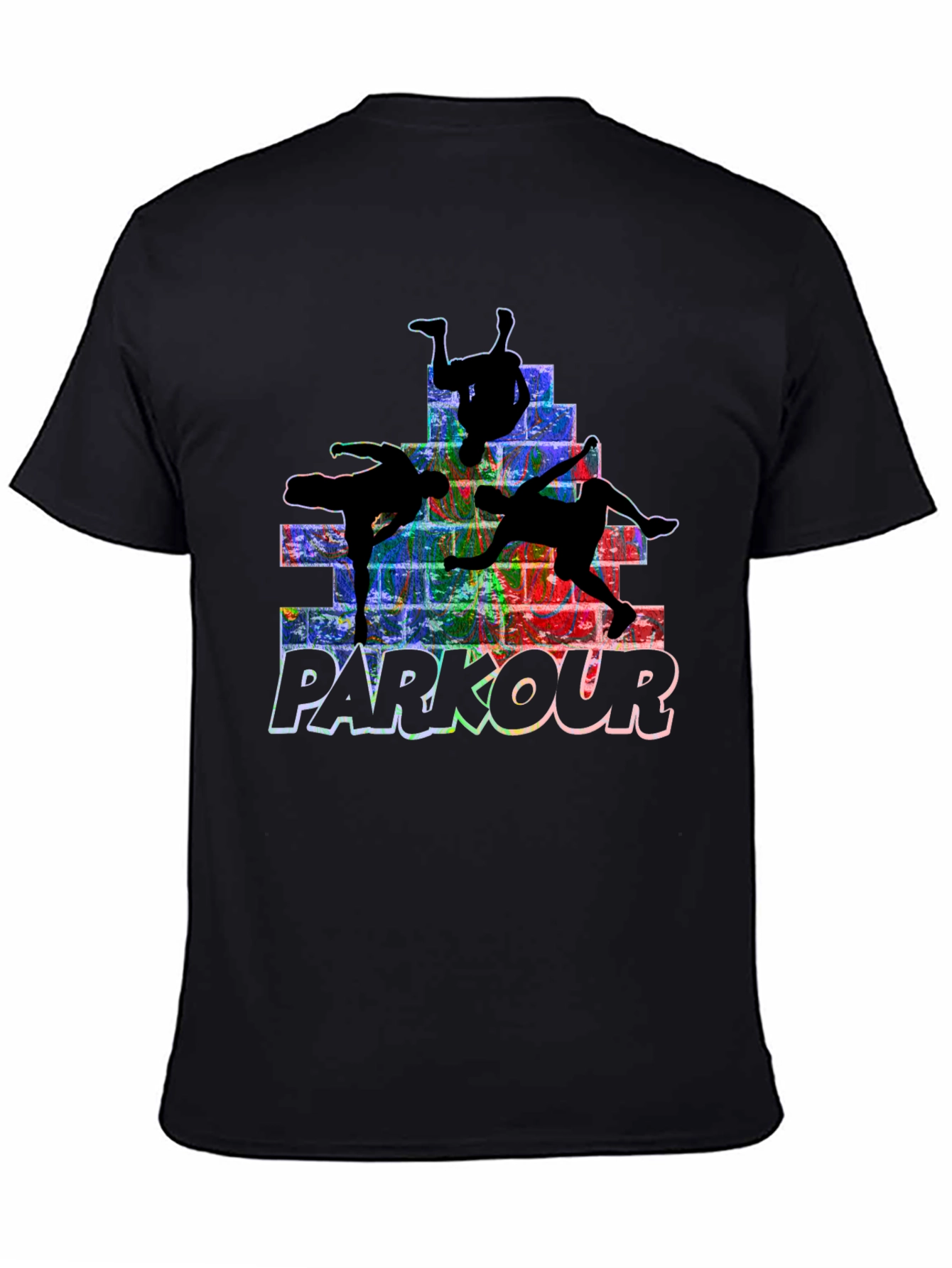 Parkour Silhouette Graphic Tee - Urban Style