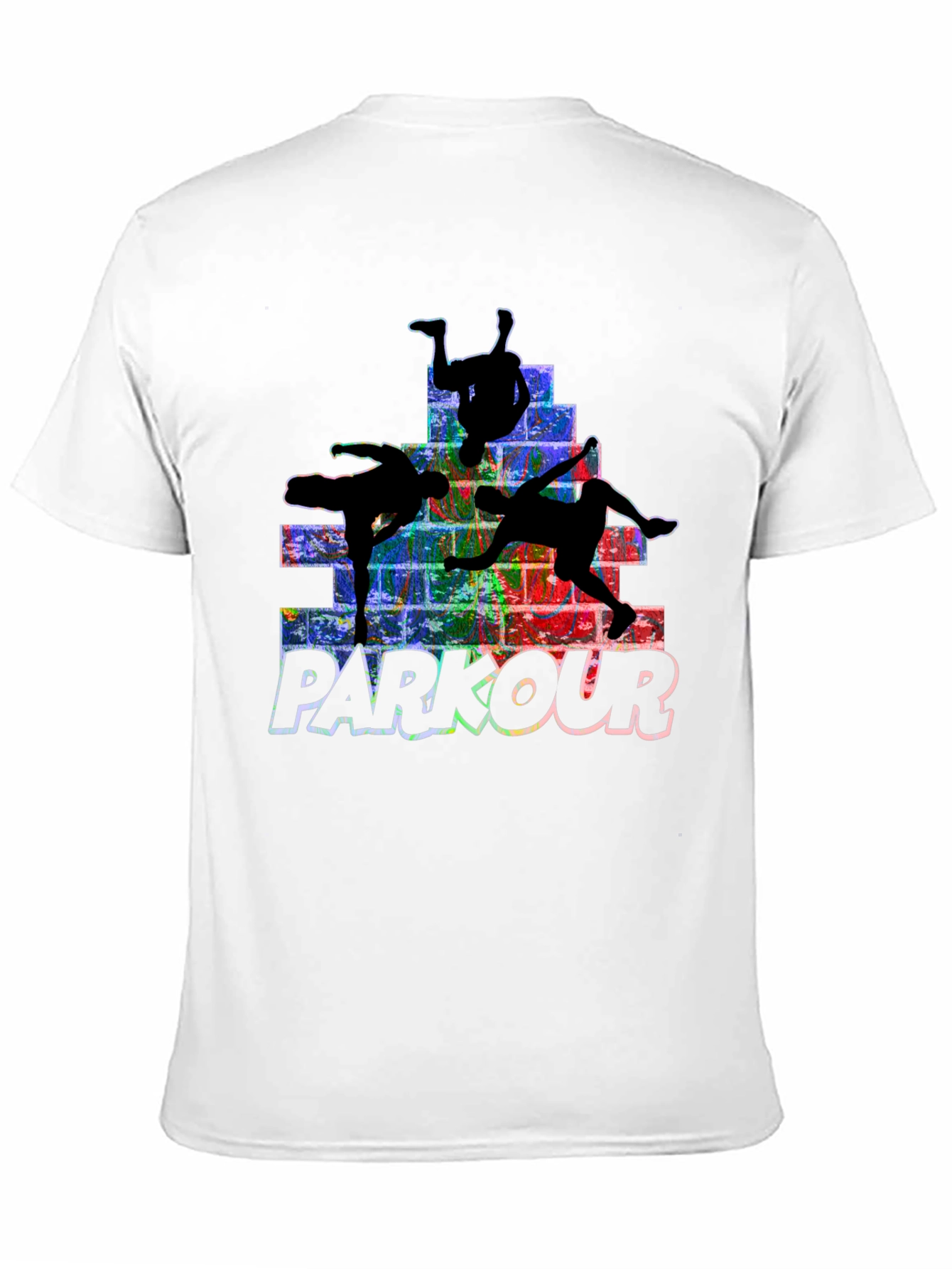 Parkour Silhouette Graphic Tee - Urban Style
