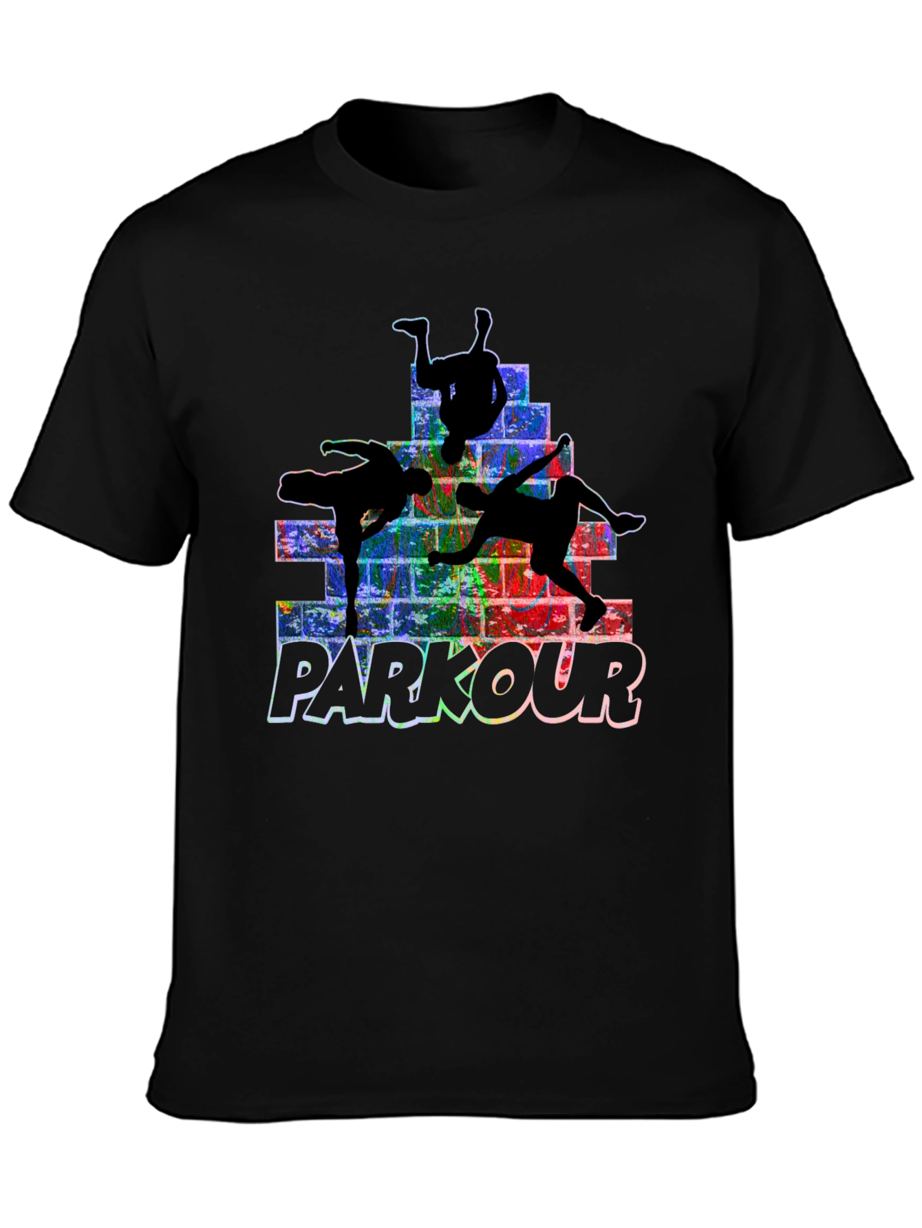Parkour Silhouette Graphic Tee - Urban Style