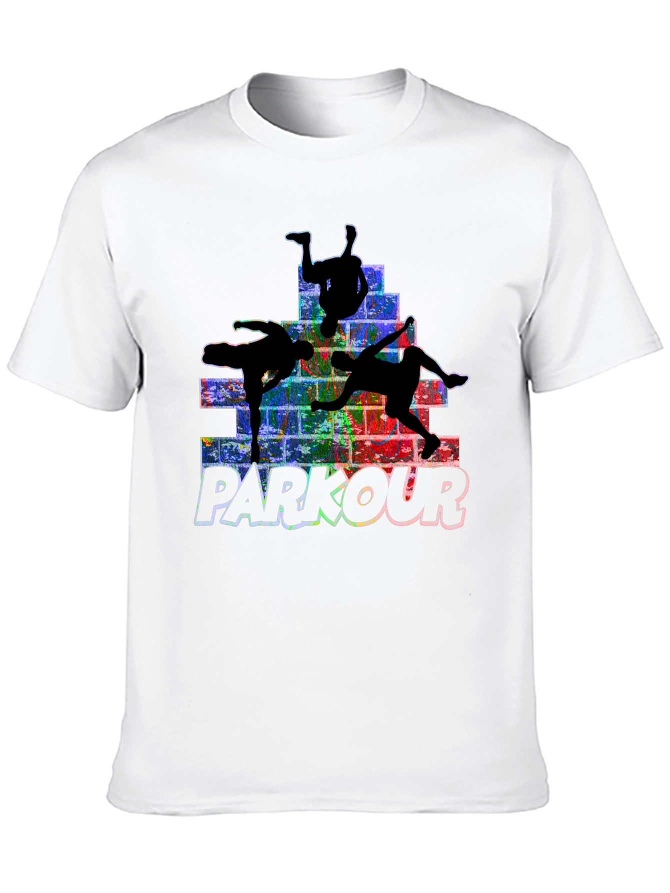Parkour Silhouette Graphic Tee - Urban Style