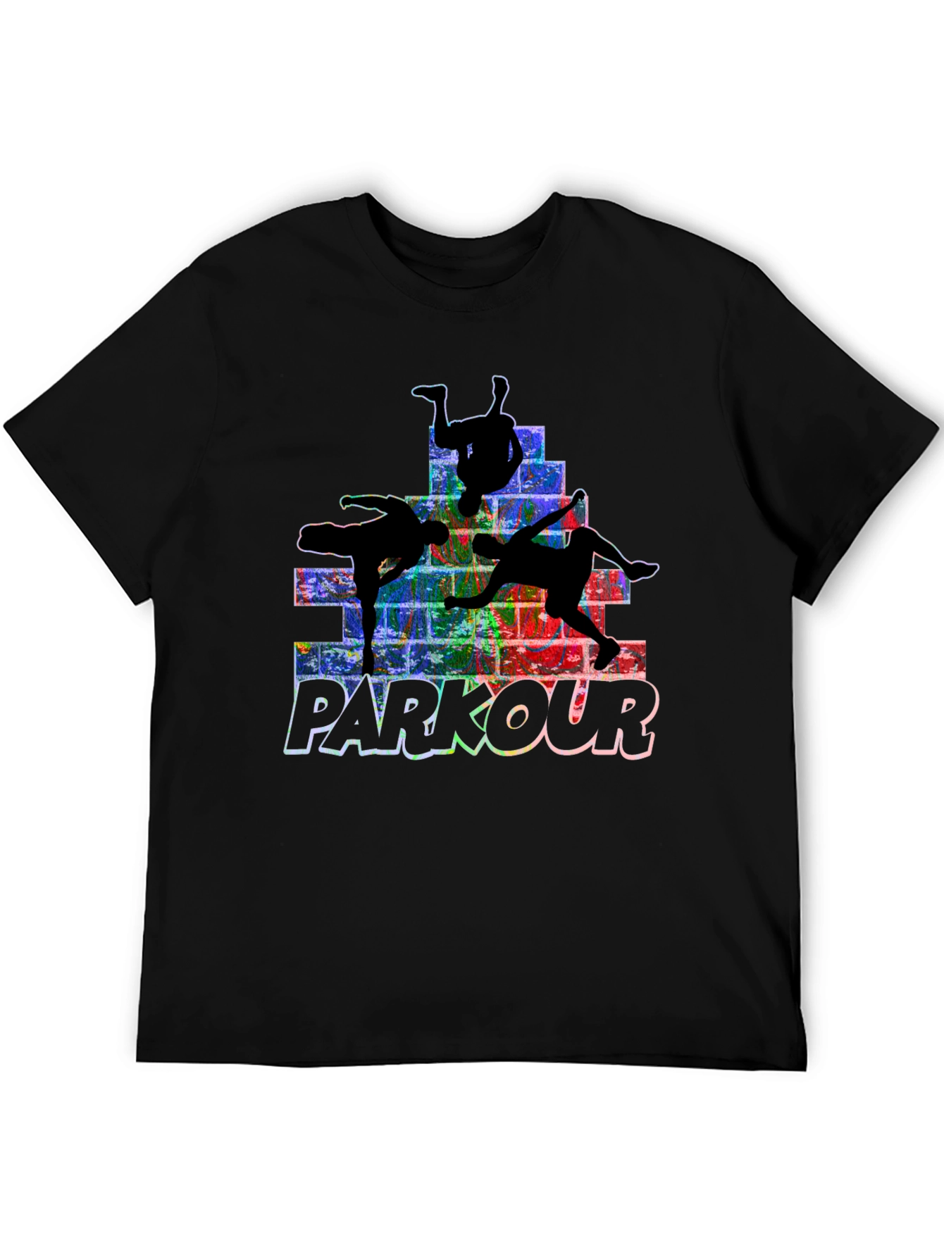 Parkour Silhouette Graphic Tee - Urban Style