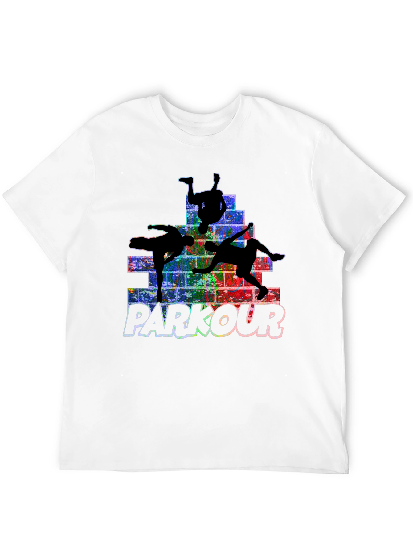 Parkour Silhouette Graphic Tee - Urban Style