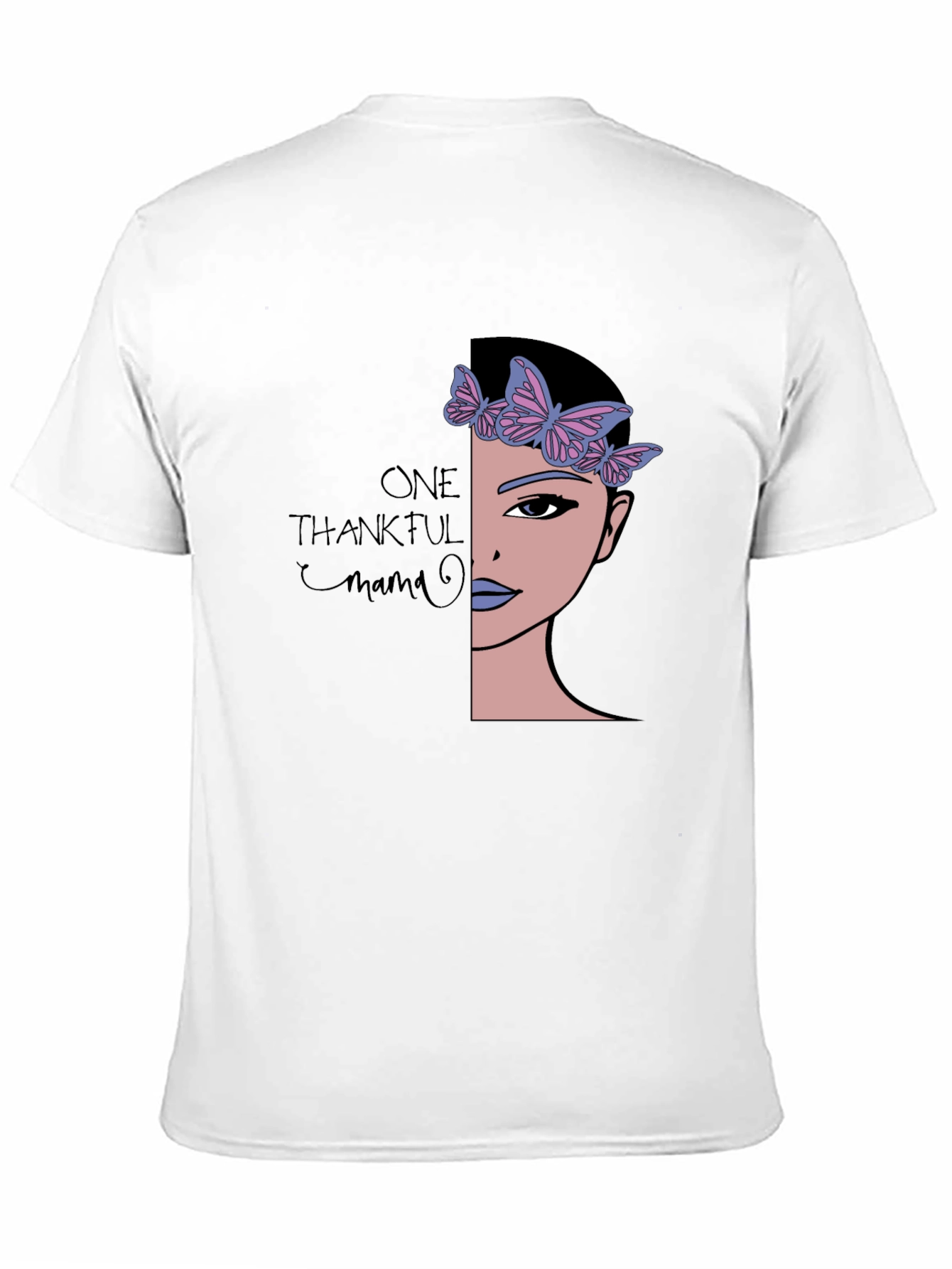 Thankful Mama Graphic Tee - Soft Black T-Shirt