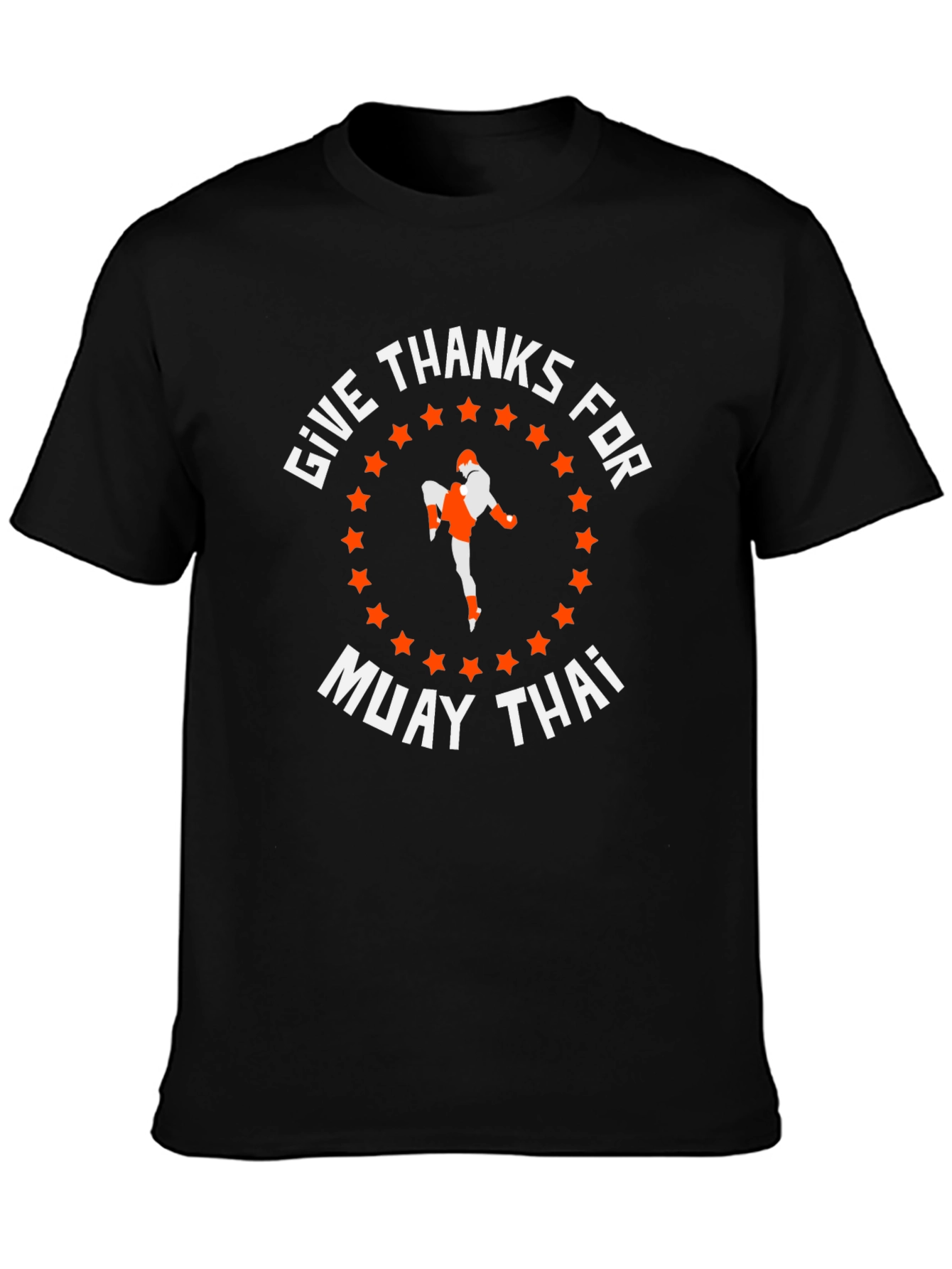 Give Thanks For Muay Thai T-Shirt - Black