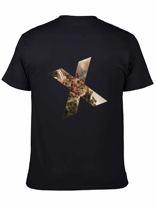 Waterfall X Graphic Black Tee