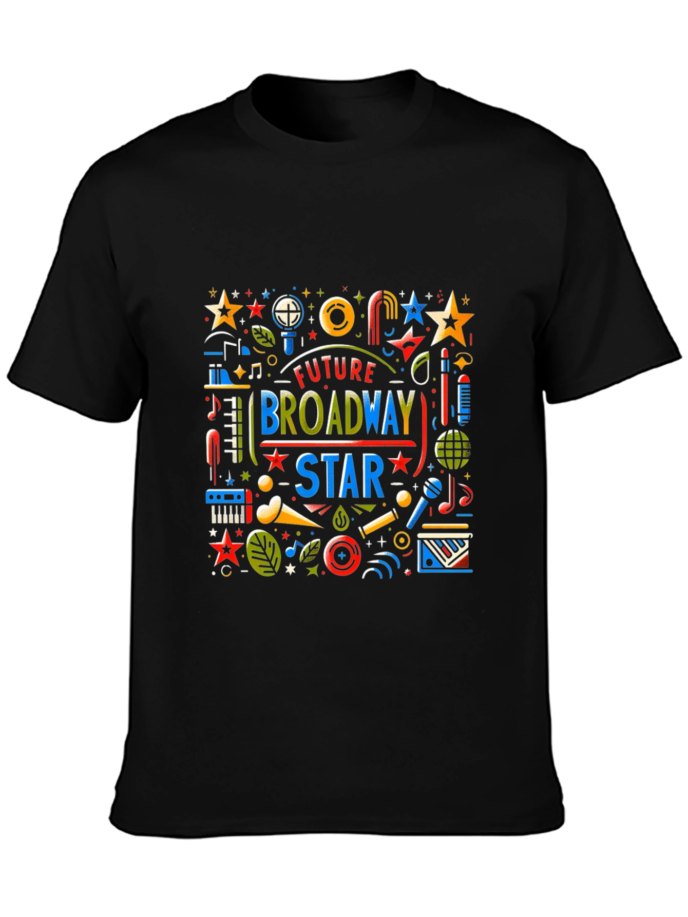 Future Broadway Star Graphic Tee - Black Unisex T-Shirt