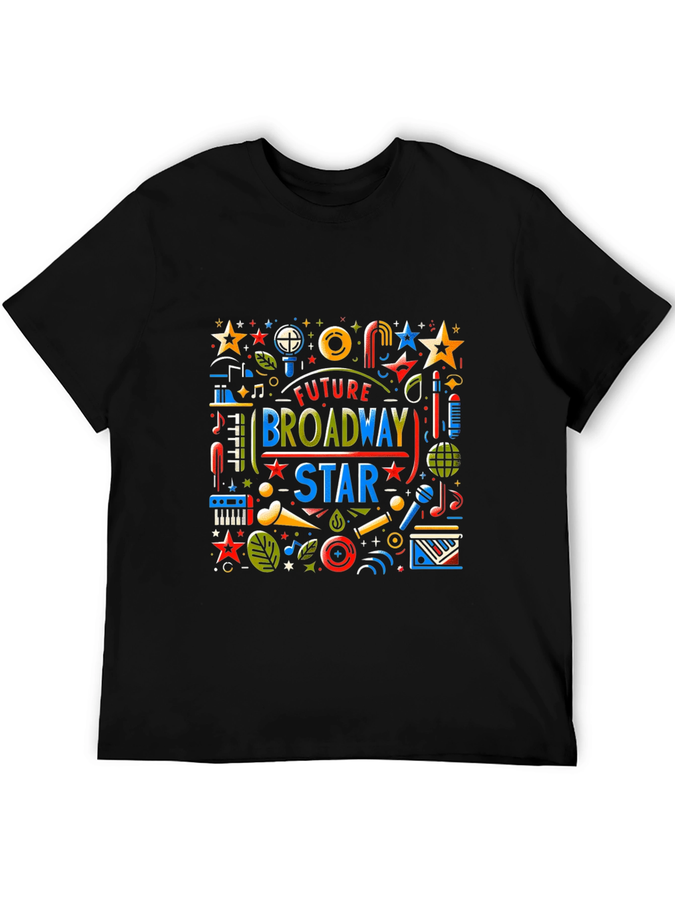 Future Broadway Star Graphic Tee - Black Unisex T-Shirt