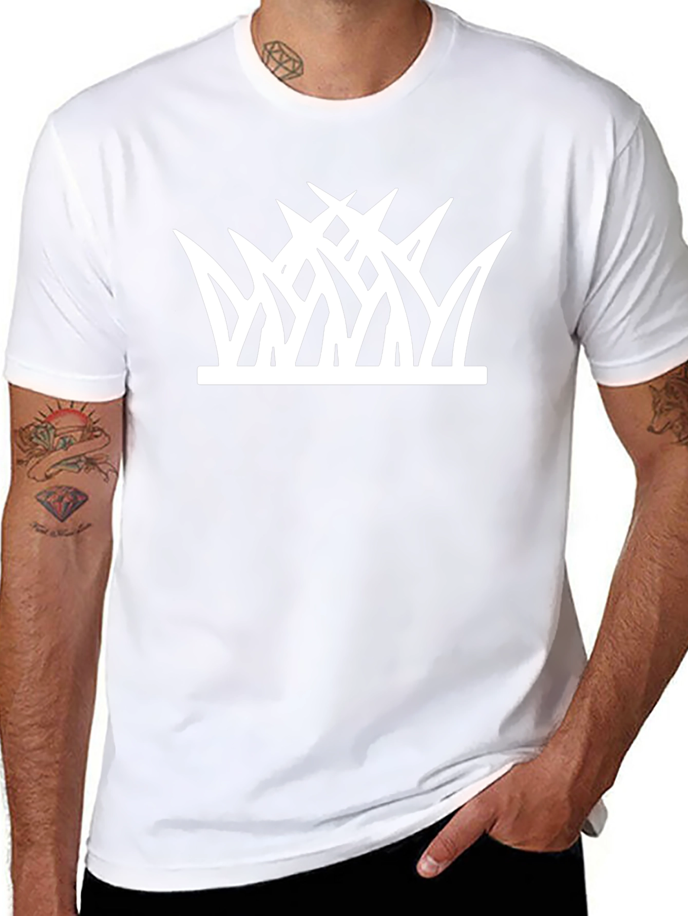 Grass Graphic Tee - Black Cotton Casual